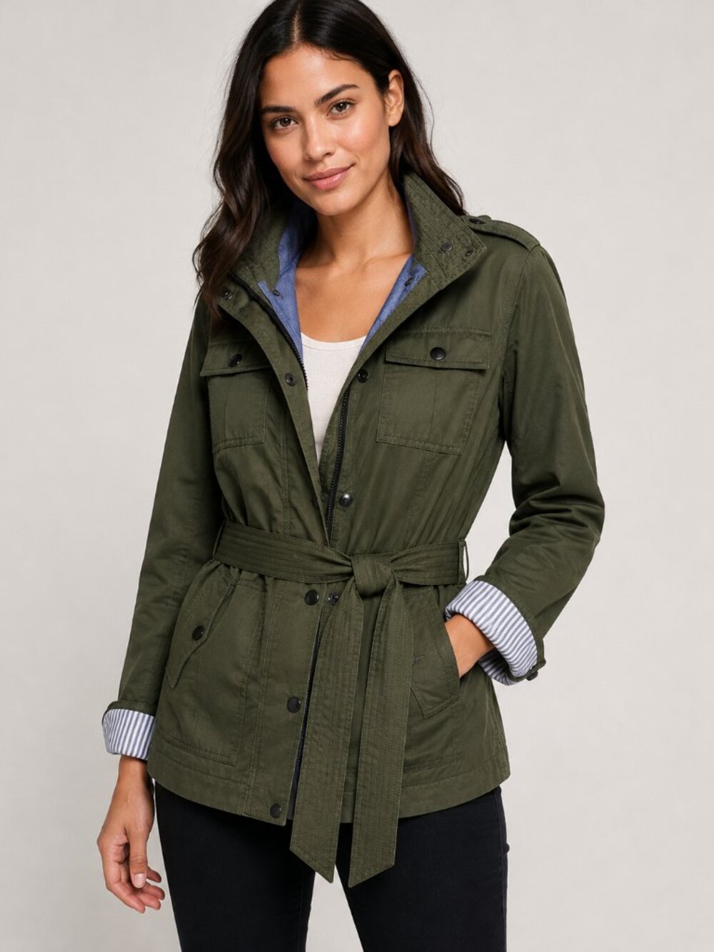 Vintage Banana Republic Mistletoe Green Belted Utility Jacket XS